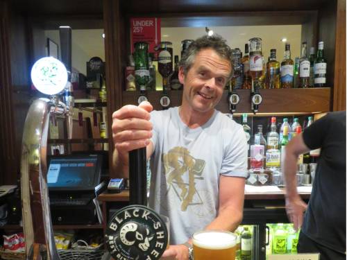 Pulling a pint in Keld