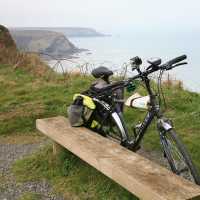 Perfect bench for a break above Hell's Mouth