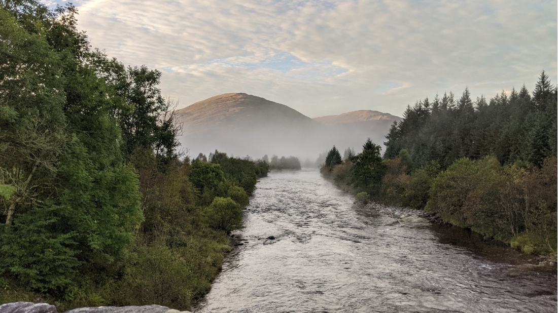 Looking upstream while standing on the Bridge of Orchy |  <i>Tom Riddle</i>