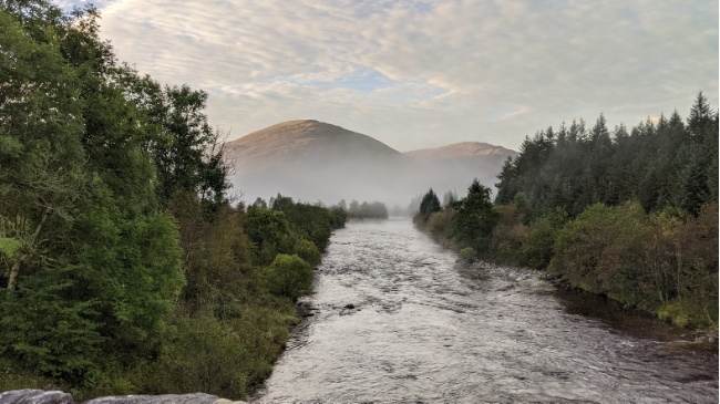 Looking upstream while standing on the Bridge of Orchy |  <i>Tom Riddle</i>