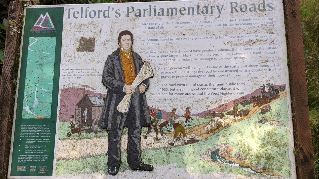 Telford's Parliamentary Roads sign along the West Highland Way |  <i>Tom Riddle</i>