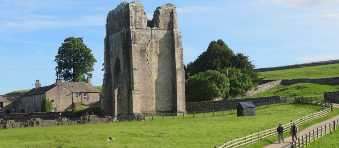 Walkers leaving Shap Abbey |  <i>John Millen</i>