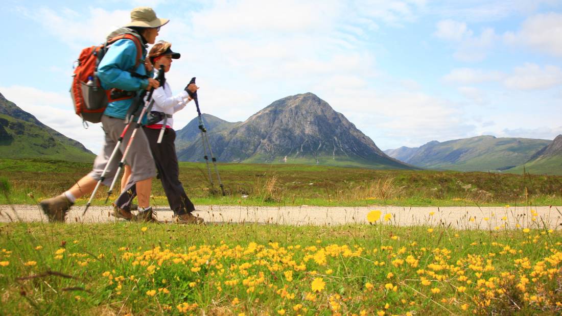 Walking beside Buachaille Etive Mor, Scotland