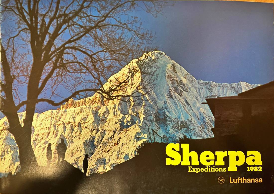 Our 1982 Sherpa Expeditions brochure cover