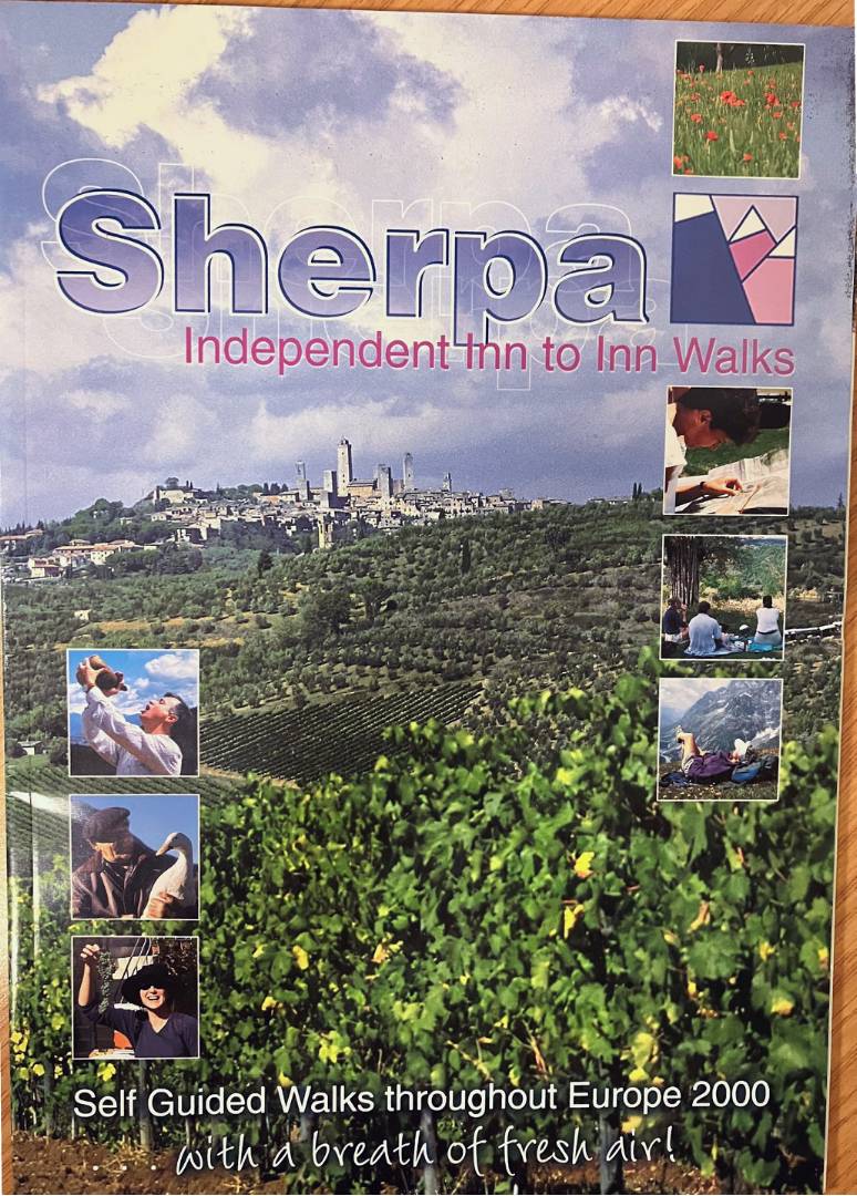 The cover of our independent inn to inn walks brochure, year 2000