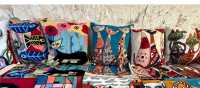 Colourful cat cushions in a Cyprus Market | Fiona Marshall