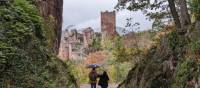 Walkers approach Chateau de Saint Ulrich | Jon Millen