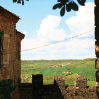 View  from town walls, Cordes