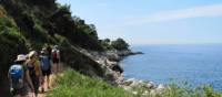 Walkinfg on the coastal footpath around Le Lavadou
