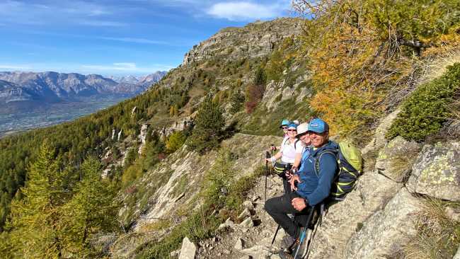 Hikers high above the Champsaur Valley | Sally Guillaume