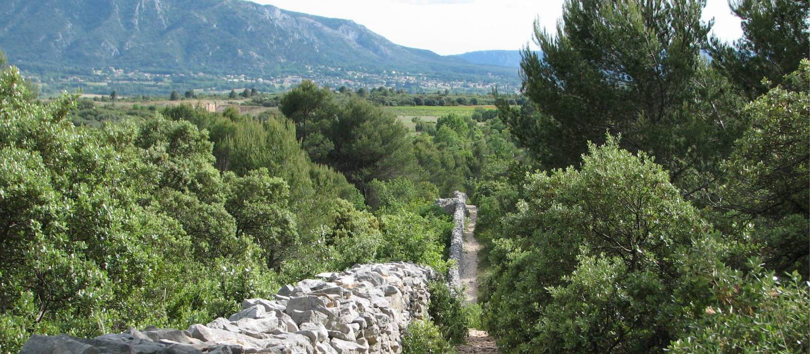 Plague Wall, built with dry stones during the 18th century