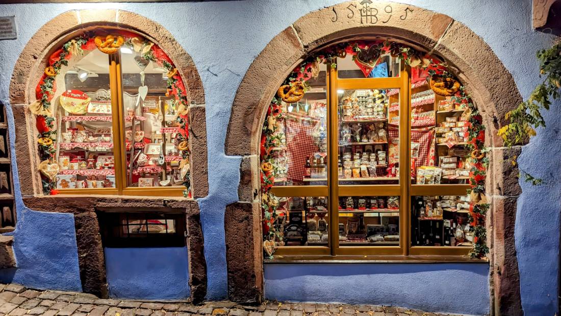 Typical shop front in Riquewihr |  <i>Jon Millen</i>