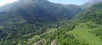 Montsegur Village with views over the Pyrenees