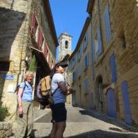 Hikers rambling through the picturesque towns of the Luberon