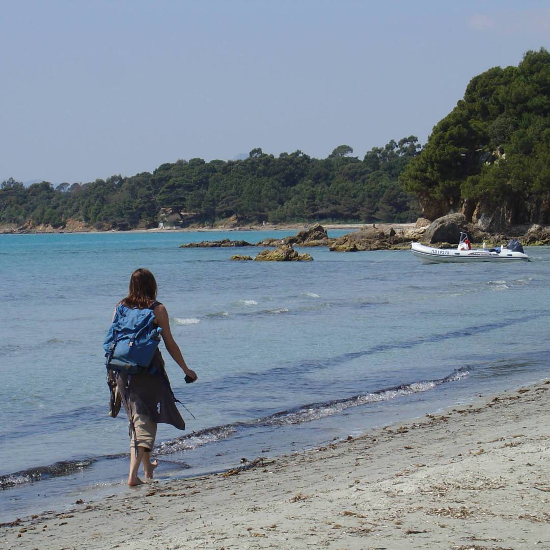 Walking on the Pellegrin Beach on the French Riviera