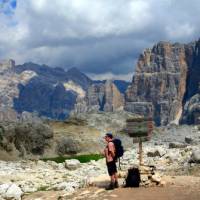 Path Junction Near Lagazuoi, The Dolomites