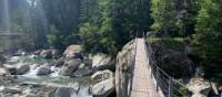 A footbridge on the Swiss section of the Via Spluga