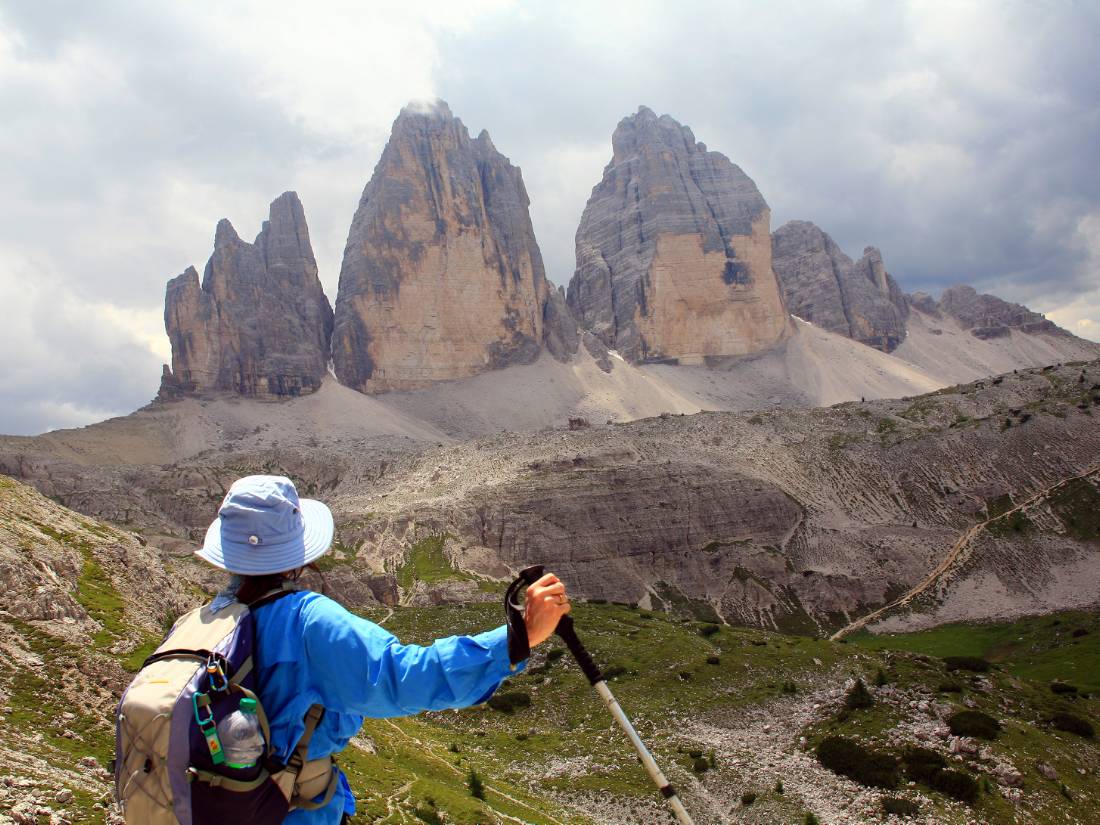 Viewing Tre Cime in The Dolomites