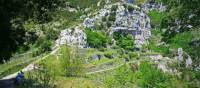 Cliffs and vineyards  along the Via Degli Dei | John Millen