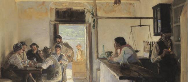'Osteria in Ravello' (1909) |  <i>Original painting by Peder Severin Krøyer</i>