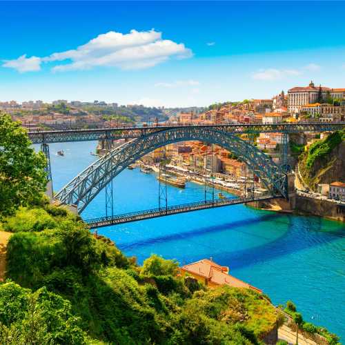 The city of Porto on a beautiful summer day.