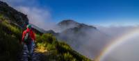 A hiker on her way to the summit of Pico Ruivo | Greg Snell