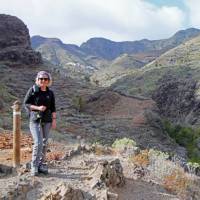 A walker on the trail below Imada, La Gomera | John Millen