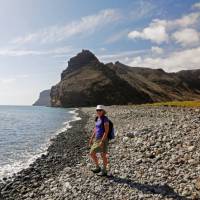 At the black pebble beach of Playa de la Guancha, La Gomera | John Millen