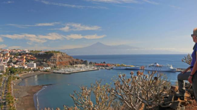 Overlooking San Sebastian harbour from the trail | John Millen