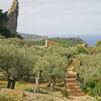 Approaching the bay around Penyal Bernat rock