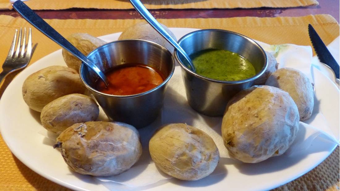 The famous 'wrinkled potatoes' are a popular dish found everywhere in La Gomera