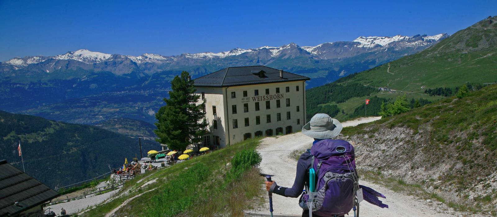 Approaching Hotel de Weisshorn | John Millen