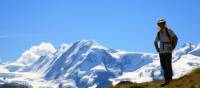 The peaks of Liskamm & Monte Rosa as seen on our walking holiday in the Alps | John Millen