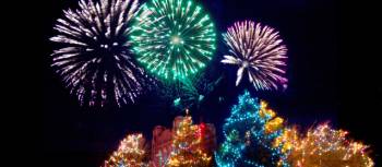 Spectacular fireworks light up the Christmas sky