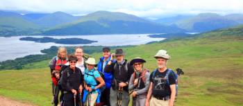 Group by Loch Lomond and The Highland Fault, Scotland