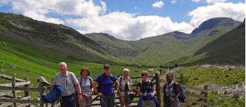 Hikers on the guided Coast to Coast walk